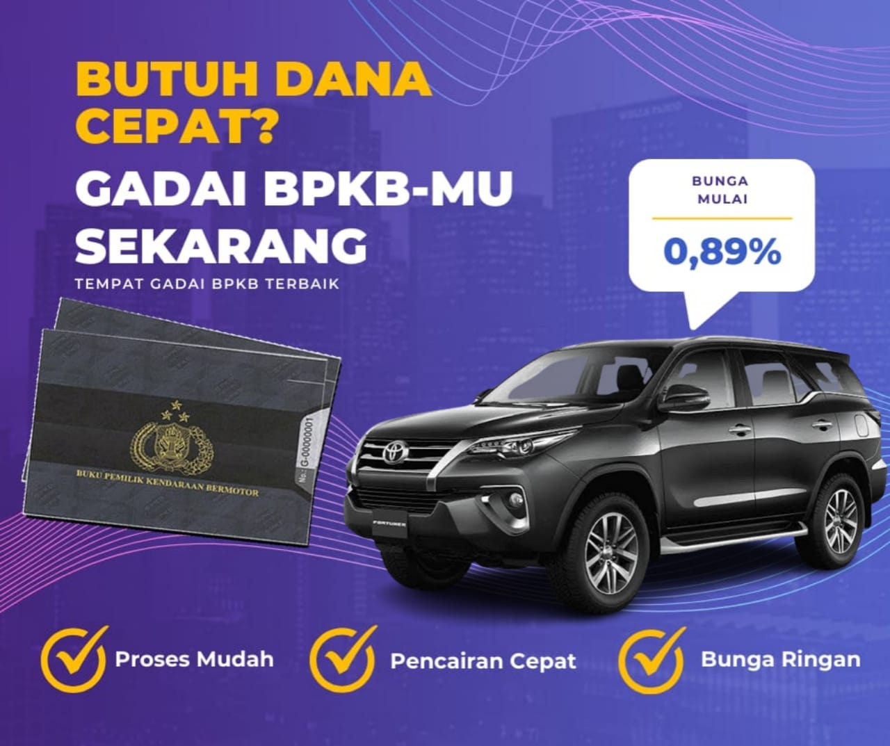 Pinjaman Dana Jaminan Bpkb Mobil Toyota Fortuner Dapat Pinjaman Berapa? Seperti Ini Simulasinya